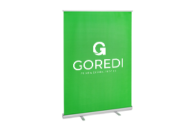 Greenscreen Roll-Up Classic, System inkl. Druck